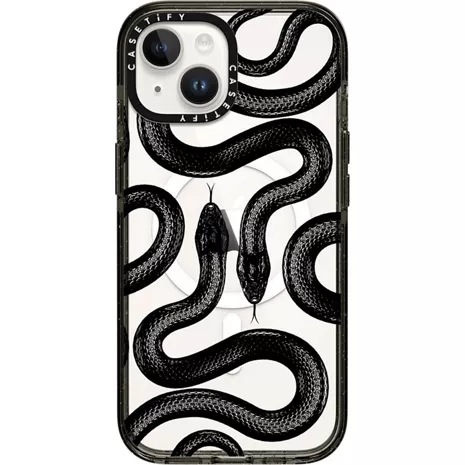 CASETiFY Impact Case with MagSafe for iPhone 15 - Black Kingsnake