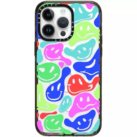 CASETiFY Funda Impact con MagSafe para el iPhone 15 Pro Max - Acid Smiles Multicolor