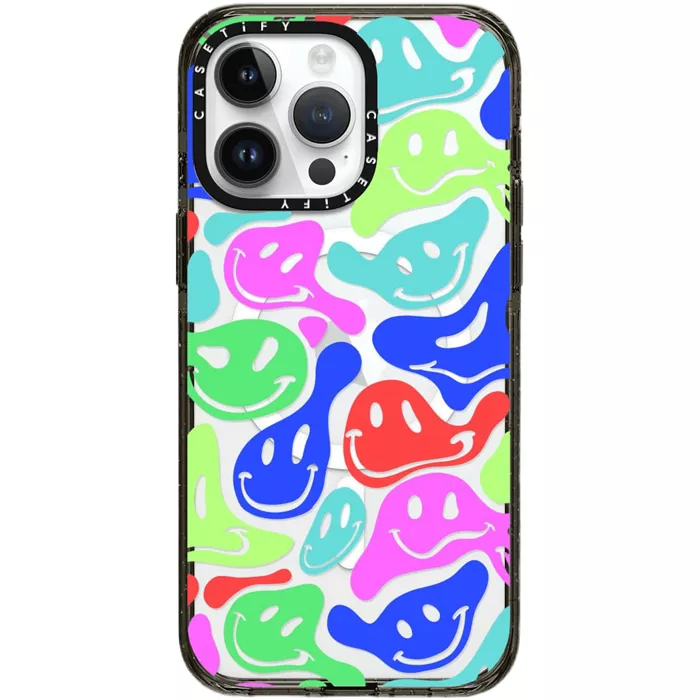 Casetify Impact Case with MagSafe for iPhone 15 Pro Max - Acid Smiles Multicolor | Verizon