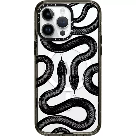 CASETiFY Impact Case with MagSafe for iPhone 15 Pro Max - Black Kingsnake