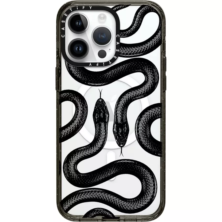 Casetify Impact Case with MagSafe for iPhone 15 Pro Max - Black Kingsnake | Verizon