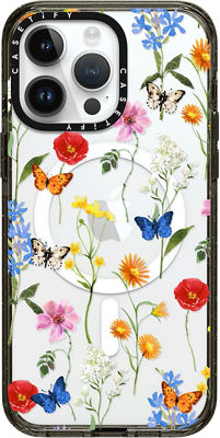 Elizabeth James Funda con MagSafe para el iPhone 15 Pro - Black Floral  (negro)