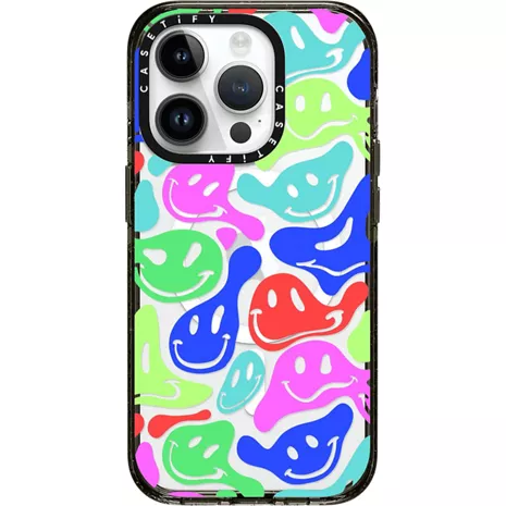 CASETiFY Funda Impact con MagSafe para el iPhone 15 Pro - Acid Smiles Multicolor