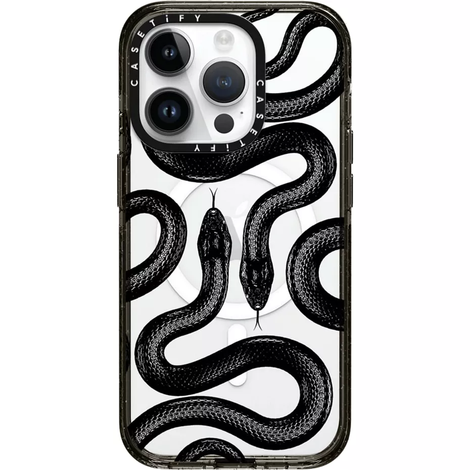 Casetify Impact Case with MagSafe for iPhone 15 Pro - Black Kingsnake | Verizon