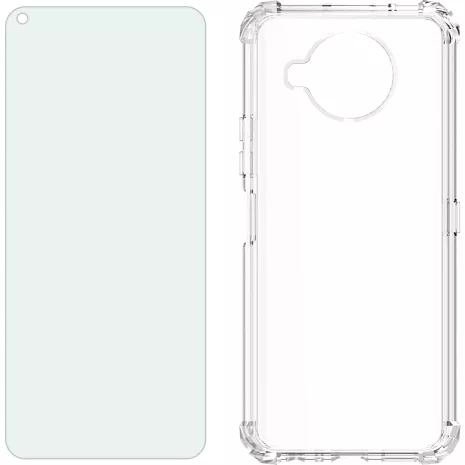 Verizon Clarity Case & Blue Light Screen Protector Bundle for Nokia 8 V 5G UW