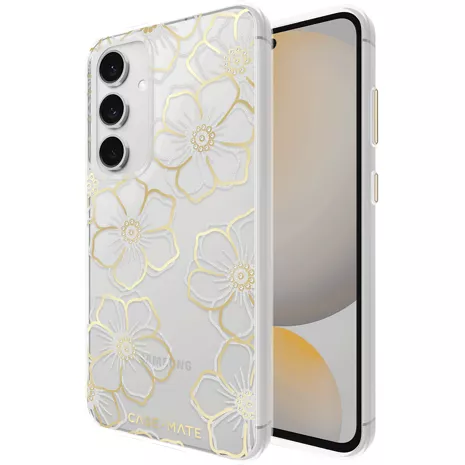 Elizabeth James Funda Floral Gems para el Galaxy S24 FE - Color oro