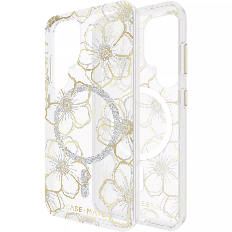 Case-Mate Floral Gems Case with Magnet for Galaxy S25 - Gold | Verizon