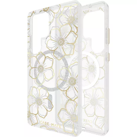 Case-Mate Floral Gems Case with Magnet for Galaxy S25 Ultra - Gold