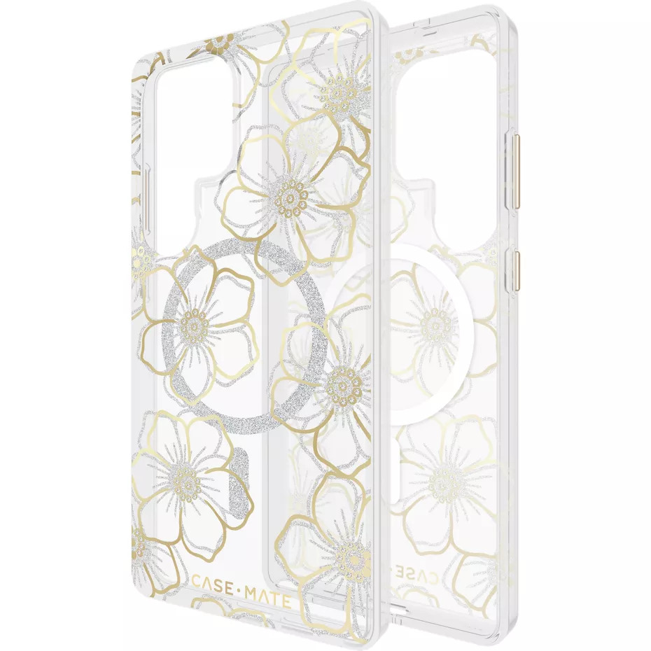 Case-Mate Floral Gems Case with Magnet for Galaxy S25 Ultra - Gold | Verizon