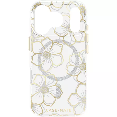 Case-Mate Floral Gems Case with MagSafe for iPhone 17 Pro - Gold