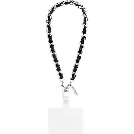 Case-Mate Phone Charm Wristlet - Silver Chain with Black Leather