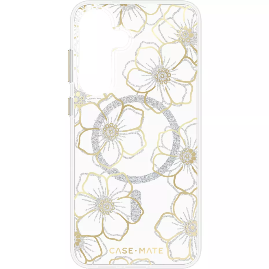 Case-Mate Floral Gems Case with Magnets for Galaxy S25 FE - Gold | Verizon