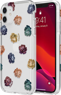 Protective Case for iPhone 11 – Dreamy Peony Clear/Rainbow