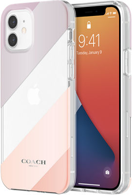 Coach Protective Case for iPhone 12/iPhone 12 Pro - Diagonal Stripe  Metallic | Verizon