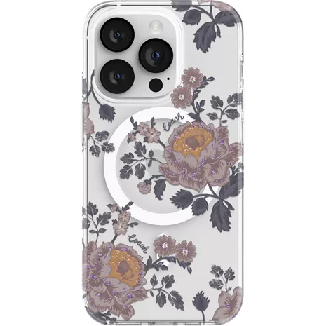 Coach Funda con MagSafe para el iPhone 14 Pro Max - Floral Purple Bundle