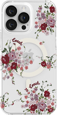 Coach Protective Case with MagSafe for iPhone 14 Pro Max - Floral Purple  Bundle