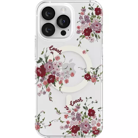 Coach Funda con MagSafe para el iPhone 14 Pro Max - Floral Purple Bundle