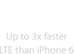 450 Mbps. Up to 3x faster LTE than iPhone 6