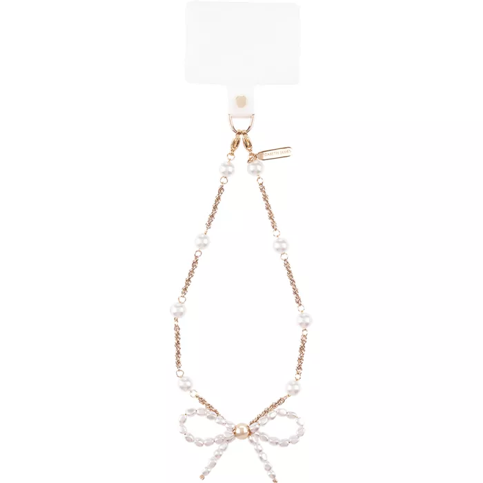 Elizabeth James Pearl Bow Phone Charm - Gold | Verizon