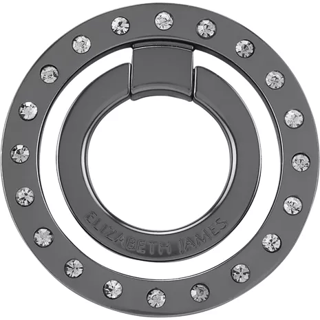 Elizabeth James Magnetic Ring Stand - Gunmetal Crystal