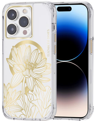 Funda dura protectora Kate Spade con MagSafe para el iPhone 14 Y el iPhone  13 - Gold Floral