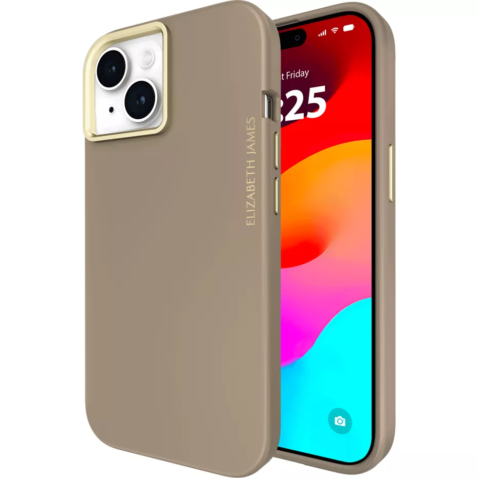 Elizabeth James Silicone Case with MagSafe for iPhone 15, iPhone 14, and iPhone 13 - Taupe | Verizon