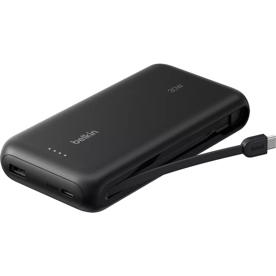 Belkin 20K Power Bank with Built-In Cable for Nintendo Switch 2 - Black | Verizon
