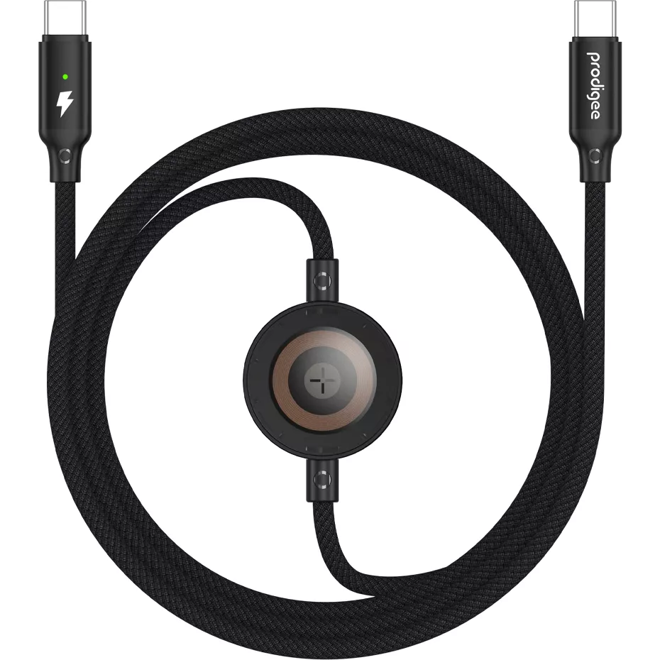 Prodigee Energee Dual USB-C + Watch Cable for Apple Watches - Black | Verizon