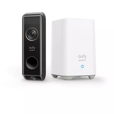 eufy Timbre inteligente con sistema de video de doble cámara y Wi-Fi, resolución 2K, a batería/con cable, con Asistente de Google y Amazon Alexa