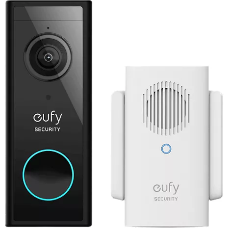 eufy Smart Wi-Fi Video Doorbell 2K Battery Operated/Wired with Chime