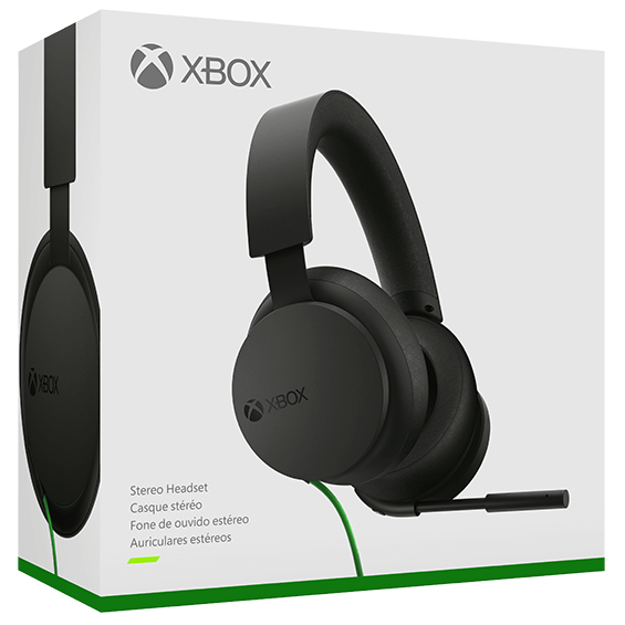 Front product photo of Xbox Stereo headset in box