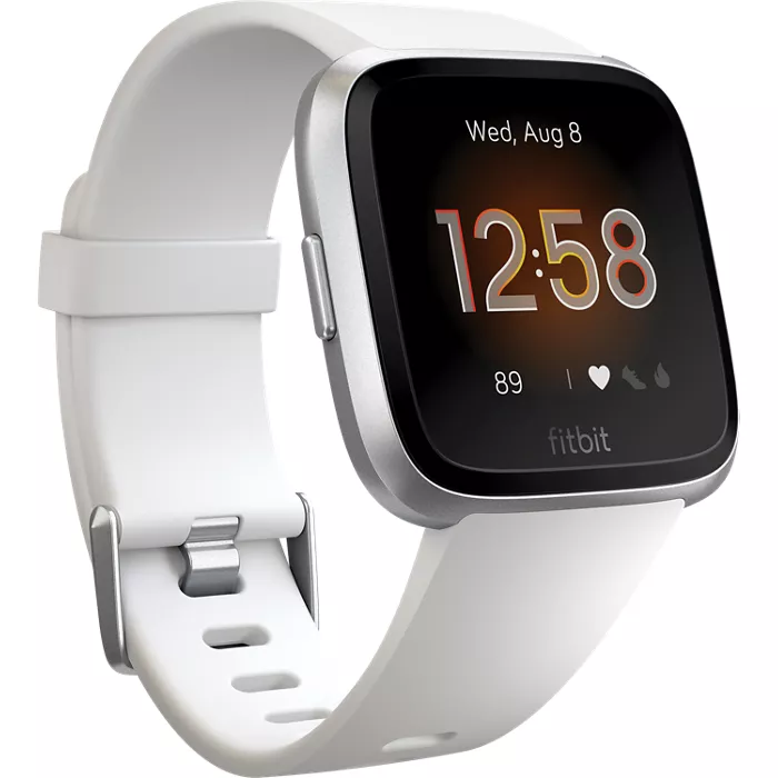 Fitbit Versa Lite - White & Silver Aluminum | Verizon
