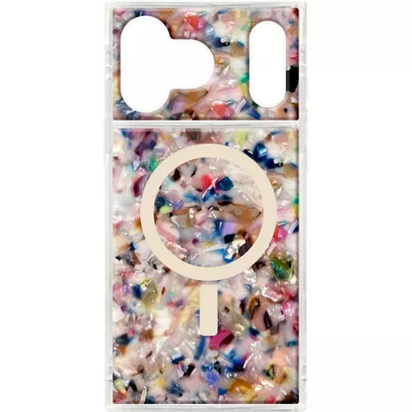 FLAUNT Square Case with MagSafe for iPhone 17 Pro Max - Rainbow Confetti Tortoise Shell
