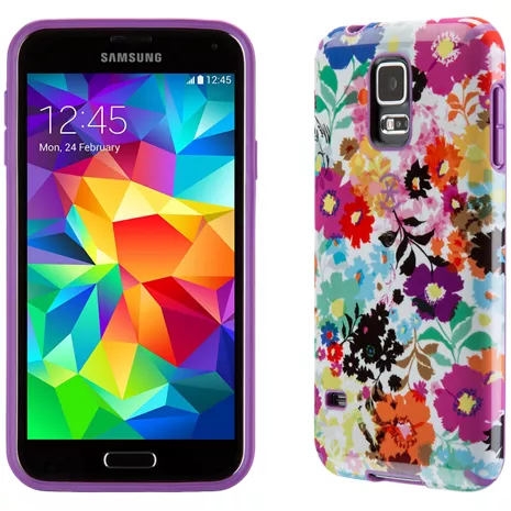Speck CandyShell Inked for Galaxy S 5 - Bold Blossoms