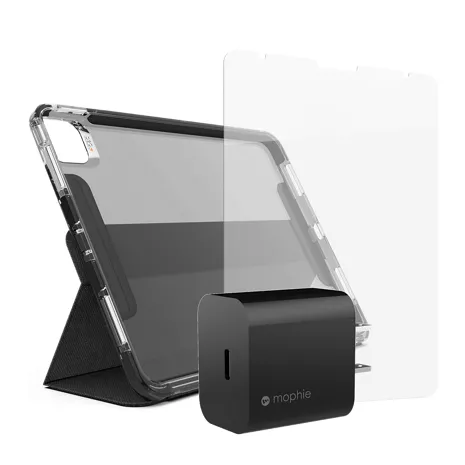 Paquete de estuche tipo billetera Gear4 Brompton, protector de pantalla y cargador para el iPad Air (5.ª gen.)/(4.ª gen.)
