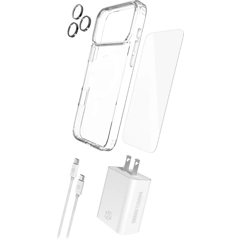 Gadget Guard 5 in 1 Essentials Protection and Power Bundle for iPhone 17 Pro - Clear | Verizon