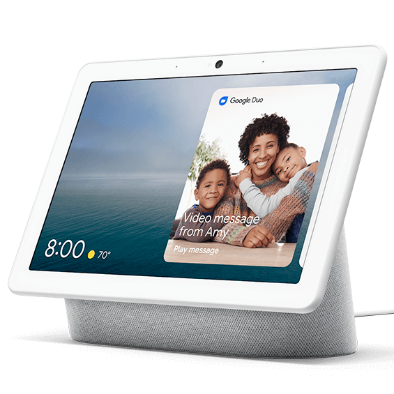 Chalk Google Nest Hub Max product image angle view
