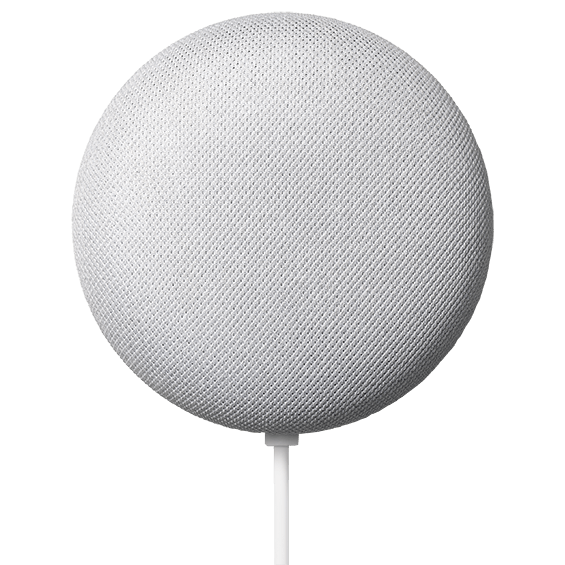 Chalk Google Nest Mini product image closer front view