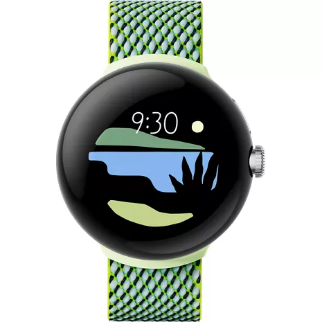 Google Correa tejida para el Pixel Watch - Verde lima