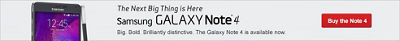 The next big thing is here, Samsung Galaxy Note 4. Buy now.