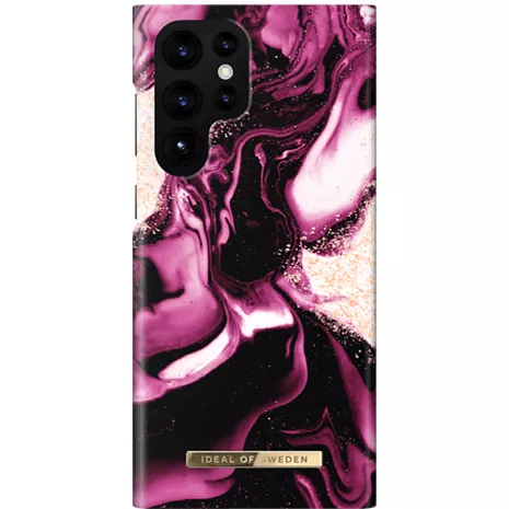 iDeal of Sweden Fashion Case for Galaxy S22 Ultra - Golden Ruby Marble