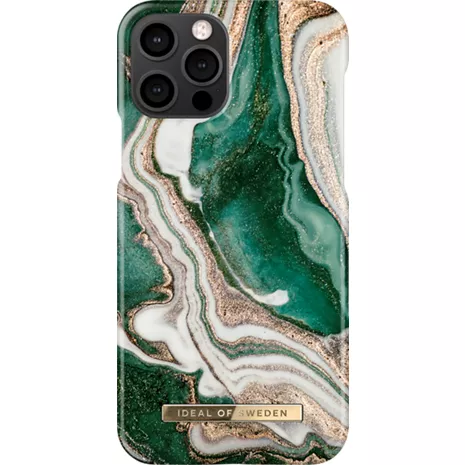 iDeal of Sweden Fashion Case for iPhone 12/iPhone 12 Pro - Golden Jade Marble