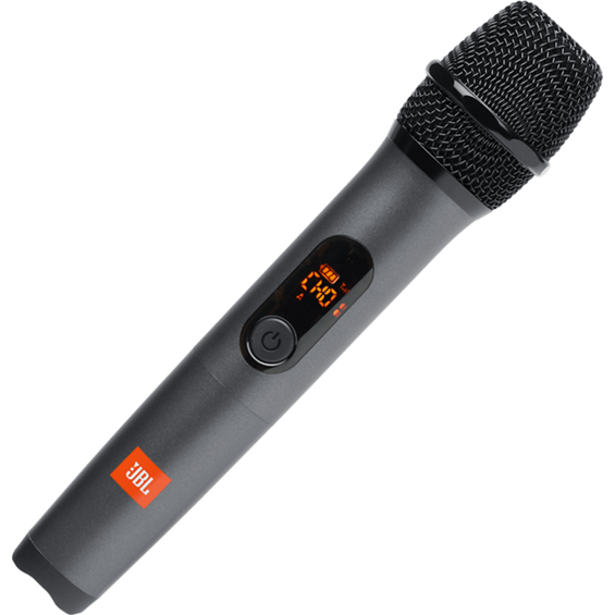 View of the microphone for the JBL Party Box On-The-Go.