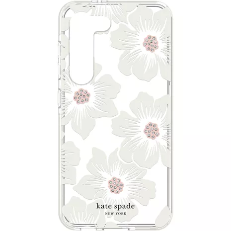 Kate Spade New York Protective Hardshell Case Compatible with MagSafe for Apple iPhone 14 Plus - Hollyhock Floral Clear