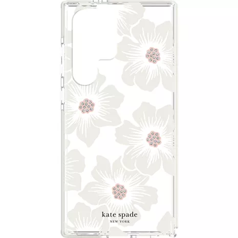 kate spade new york Funda dura para el Galaxy S23 Ultra - Hollyhock Floral Clear