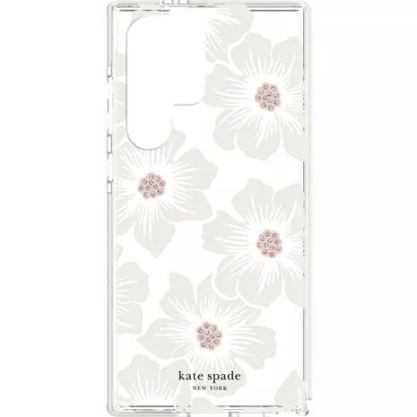 kate spade new york Defensive Hardshell Case for Galaxy S23 Ultra - Hollyhock Floral Clear