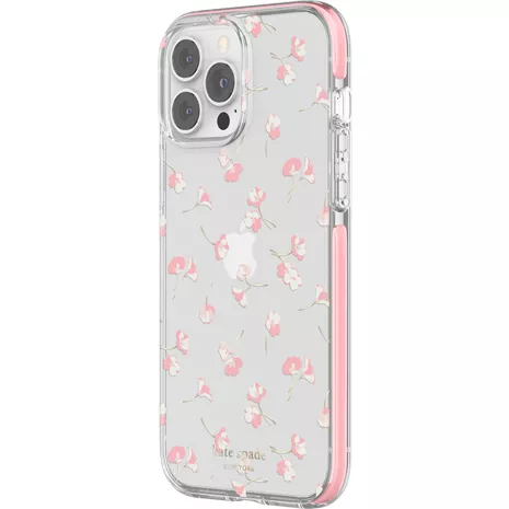 kate spade new york Defensive Hardshell Case for iPhone 13 Pro Max - Falling Poppies/Clear