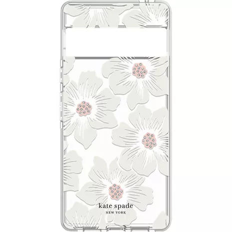 kate spade new york Defensive Hardshell Case with MagSafe for iPhone 13 Pro  - Hollyhock Floral Clear