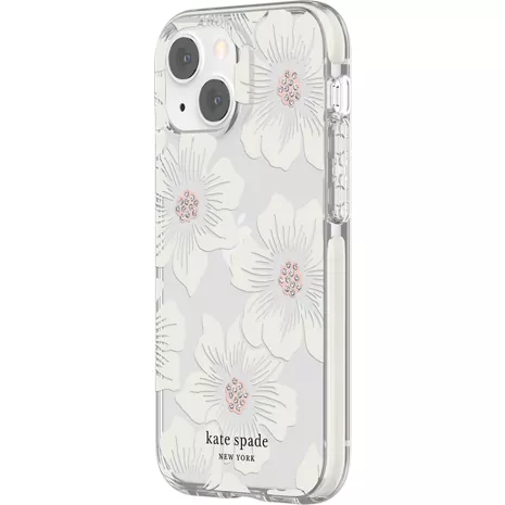 kate spade new york Defensive Hardshell Case for iPhone 13 mini - Hollyhock Floral Clear undefined image 1 of 1 