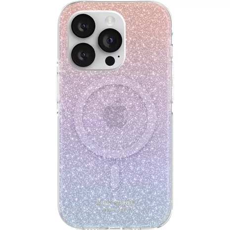 kate spade new york Defensive Hardshell Case with MagSafe for iPhone 14 Pro - Ombre Glitter